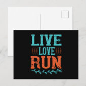 Carte Postale Courir - Live Love Run (Devant / Derrière)