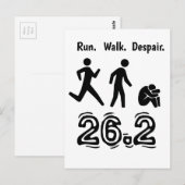 Carte Postale Courir. Marcher. Désespérer. L'humour du marathon (Devant / Derrière)