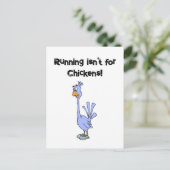 Carte Postale Courir n’est pas pour les poulets - Humour de mara (Debout devant)