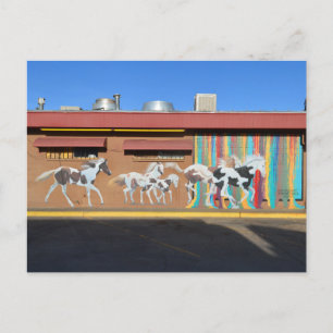 Carte Postale Courir Peinture Cheval Mural, Tucumcari, Nouveau-M