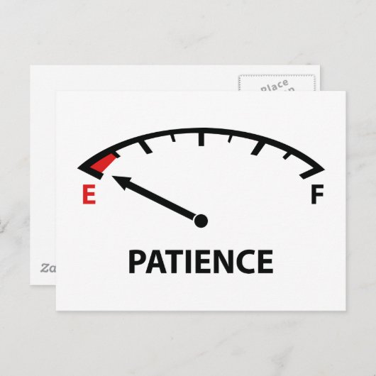 Carte Postale Courir Sur Vide : Patience (Devant / Derrière)