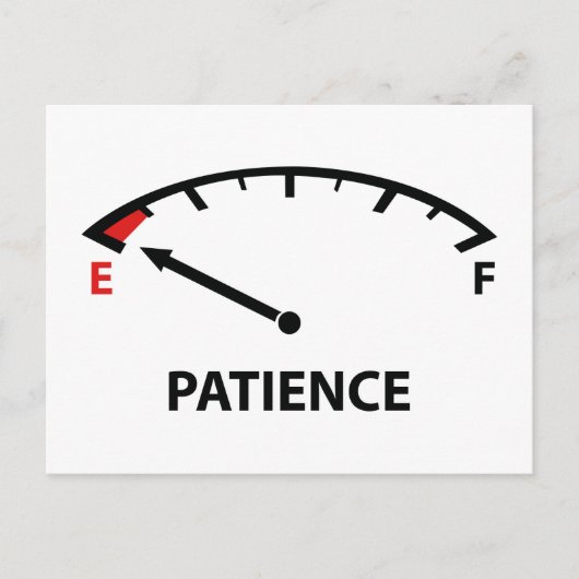 Carte Postale Courir Sur Vide : Patience (Devant)