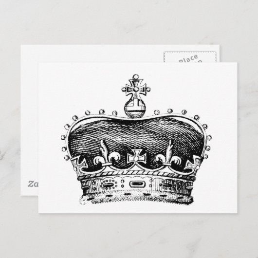 Carte Postale Couronne (Devant / Derrière)