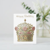 Carte Postale Couronne avec Roses (Debout devant)