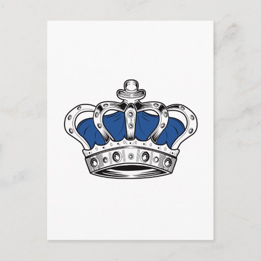 Carte Postale Couronne - Bleu (Devant)