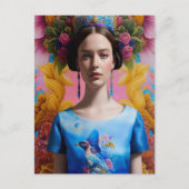 Carte Postale Couronne bleue princesse décontractée (Devant)