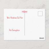 Carte Postale Couronne de buis pour photo de vacances de Noël jo (Dos)