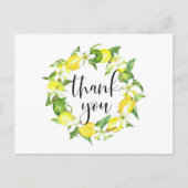 Carte Postale Couronne de Citron et Fleurs de Citronnier Été Mer (Devant)