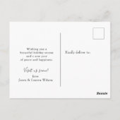 Carte Postale Couronne de Citrus avec Monogramme de Fêtes Mobile (Dos)