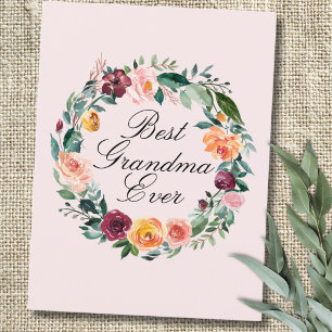 Carte Postale Couronne de fleurs de rose d'automne de la meilleu