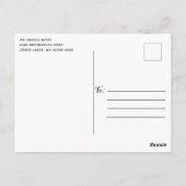 Carte Postale Couronne de fleurs rustique d'automne Fête de mari (Dos)