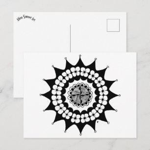Carte Postale Couronne de fleurs Zen Mandala