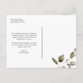 Carte Postale Couronne de mariage de remerciement en eucalyptus  (Dos)