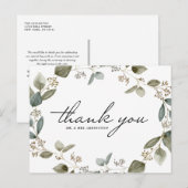 Carte Postale Couronne de mariage rustique en eucalyptus à grain (Devant / Derrière)