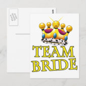 Carte Postale Couronne de mariage Team Bride (Devant / Derrière)