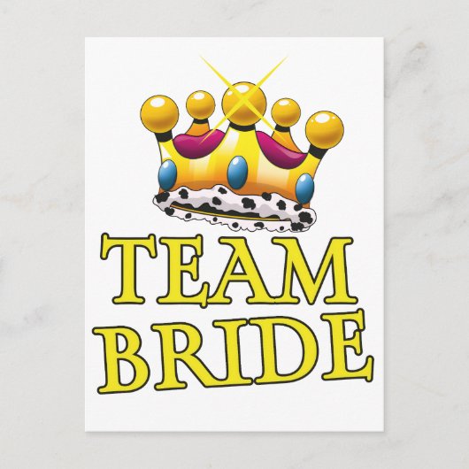 Carte Postale Couronne de mariée Team Bride (Devant)