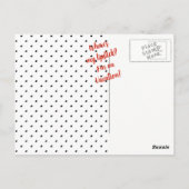 Carte Postale Couronne de points polka pour douche où est mon ro (Dos)