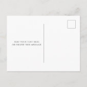 Carte Postale Couronne de Quinceañera en strass doré rose violet (Dos)