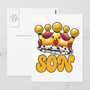 Carte Postale Couronne de roi de fils
