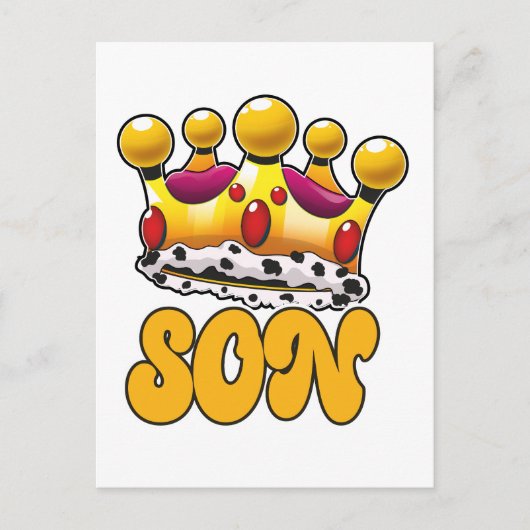 Carte Postale Couronne de roi de fils (Devant)