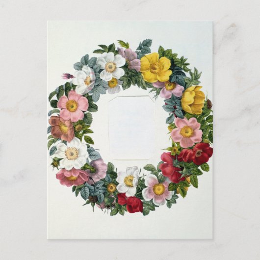 Carte Postale Couronne de Rose, Frontispiece pour 'Les Roses (Devant)