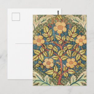 Carte Postale Couronne de roses de William Morris, art floral vi