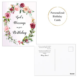 Carte Postale Couronne de roses roses rouges Orthodoxes chrétien