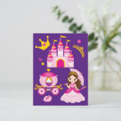 Carte Postale Couronne de Tiara Château de Princesse Fillettes V (Debout devant)