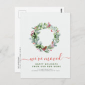 Carte Postale couronne de vacances nouvelle adresse  (Devant / Derrière)