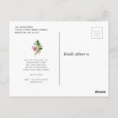 Carte Postale couronne de vacances nouvelle adresse  (Dos)