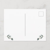 Carte Postale Couronne d'eucalyptus | Annonce de changement d'ad (Dos)