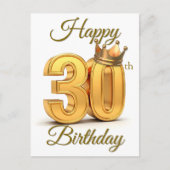 Carte Postale Couronne d'or royale Célébration des 30 ans (Devant)