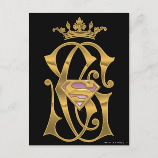 Carte Postale Couronne d'or Supergirl (Devant)