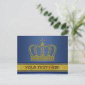 Carte Postale Couronne d'or + texte et image (Debout devant)
