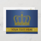 Carte Postale Couronne d'or + texte et image (Devant / Derrière)