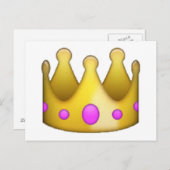 Carte Postale Couronne - Emoji (Devant / Derrière)