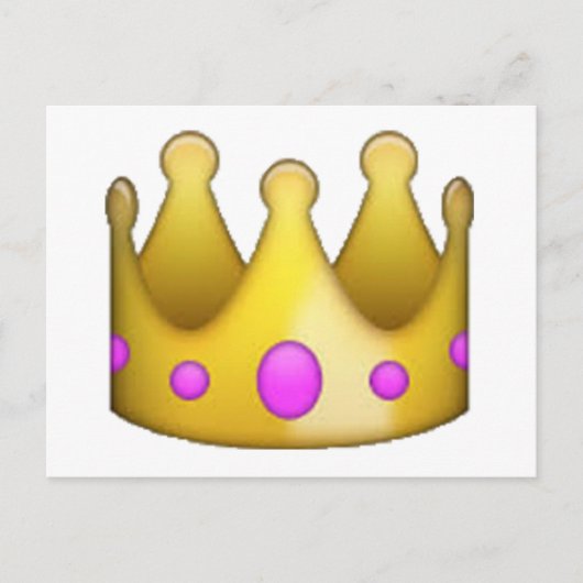 Carte Postale Couronne - Emoji (Devant)