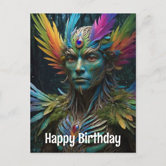 Carte Postale Couronne emplumée des esprits de la forêt (Devant)