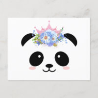 Couronne fleurie de princesse panda