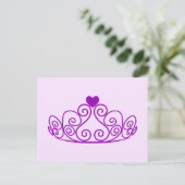 CARTE POSTALE COURONNE GRAPHIQUE TIARA PRINCESSE VIOLETTE PERSON (Debout devant)