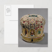 Carte Postale Couronne mitre sertie de perles et précieux (Devant / Derrière)