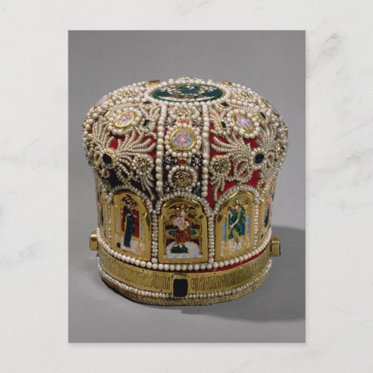 Carte Postale Couronne mitre sertie de perles et précieux (Devant)