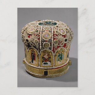 Carte Postale Couronne mitre sertie de perles et précieux