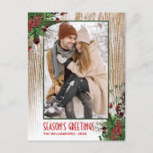 Carte Postale Couronne personnalisée et planches de bois de ferm (Devant)