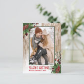 Carte Postale Couronne personnalisée et planches de bois de ferm (Debout devant)