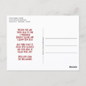 Carte Postale Couronne personnalisée et planches de bois de ferm (Dos)