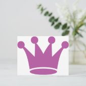 Carte Postale couronne princesse rose (Debout devant)