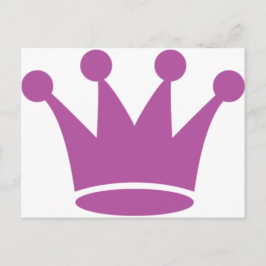Carte Postale couronne princesse rose (Devant)