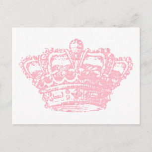 Carte Postale Couronne rose