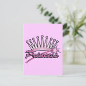 Carte Postale Couronne rose princesse (Debout devant)